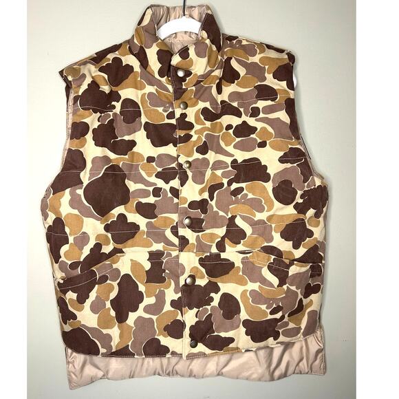Mount'n Prairie Vintage Camo Puffer Vest Hunting Reversible Old School Large - Picture 1 of 9